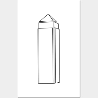 One Canada Square London Line Drawing Posters and Art